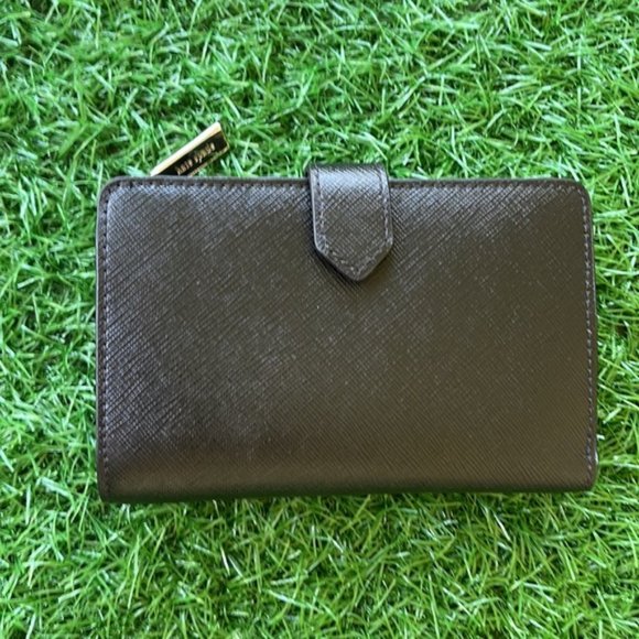 Kate Spade Madison Medium Compact Bifold Wallet Black NWT - Picture 3 of 15
